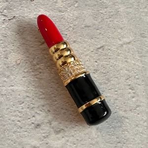 Vintage Brooch | Red Lipstick by Kenneth Jay Lane (KJL)
